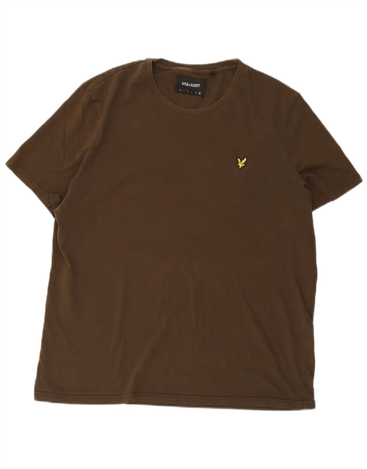 Мужская футболка Lyle & Scott Top 2XL, хлопок цвета хаки