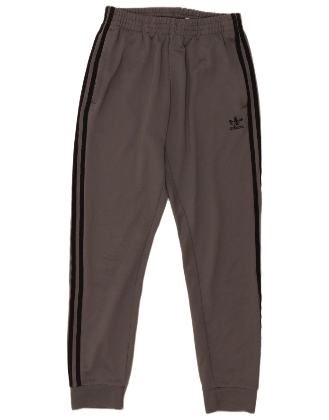 ADIDAS Womens Tracksuit Trousers Joggers UK 12 Medium  Grey Polyester