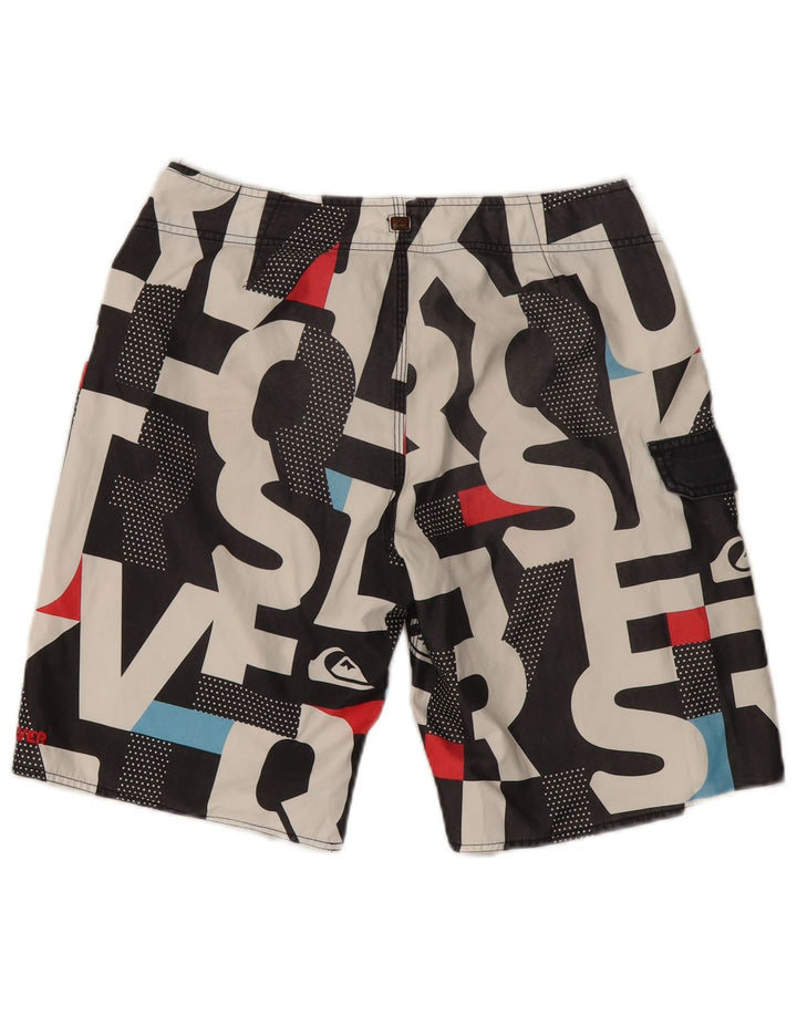 Мужские шорты для плавания Quiksilver с рисунком, средний черный, полиэстер