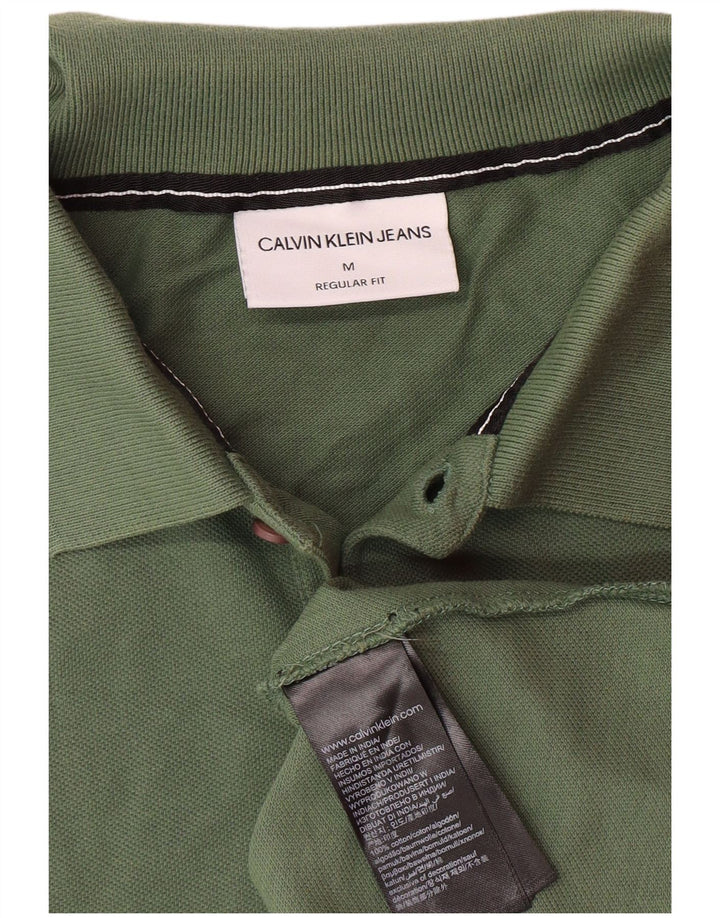 CALVIN KLEIN JEANS Мужская рубашка поло стандартного кроя с рисунком, средний цвет, хаки, хлопок