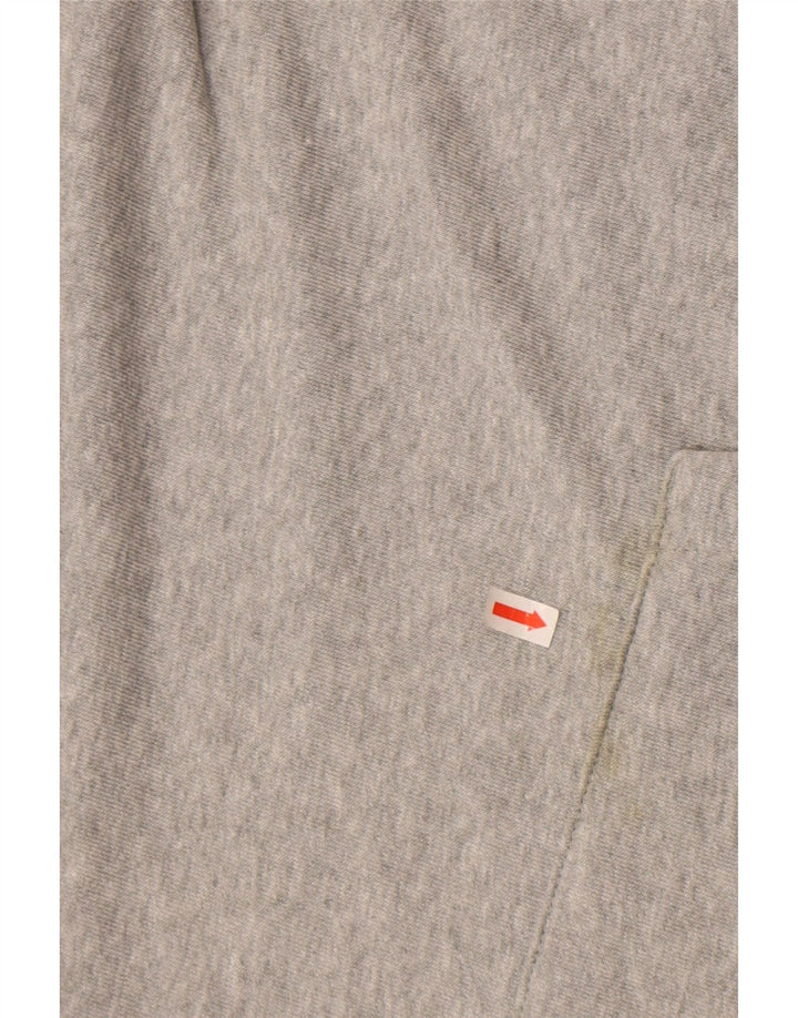 Мужской джемпер с капюшоном Nike Dri Fit среднего серого цвета, хлопок