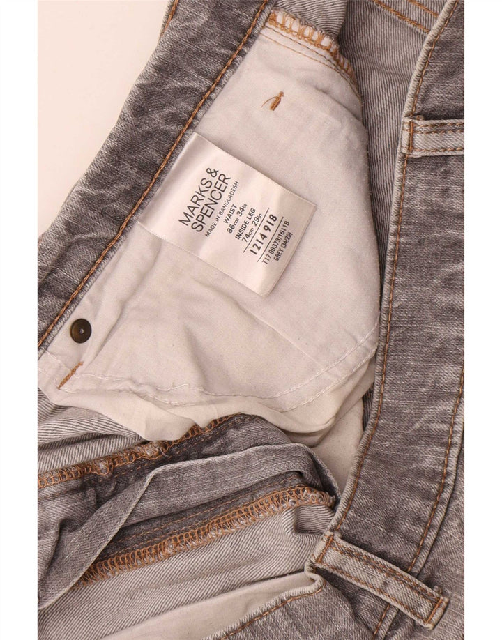 Мужские прямые джинсы Marks & Spencer Blue Harbour W34 L29, серый хлопок