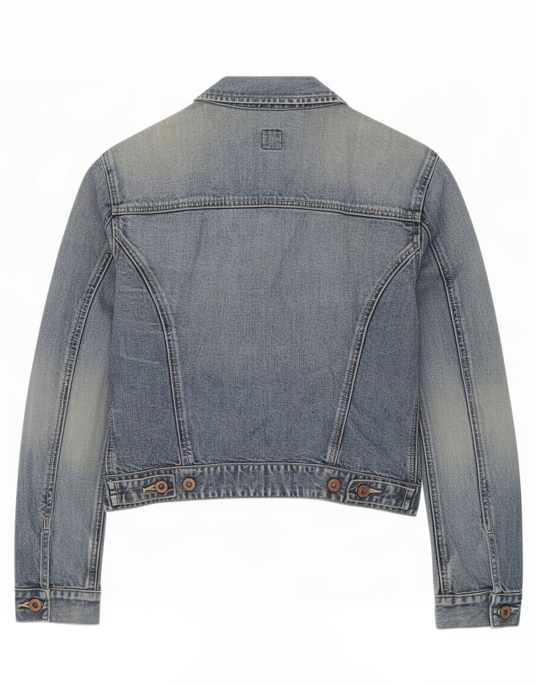 Женская укороченная джинсовая куртка Gap UK 10, маленькая, синяя, хлопок