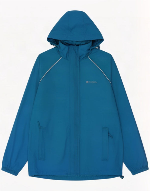 Женская дождевик с капюшоном Mountain Warehouse UK 12, средний синий нейлон