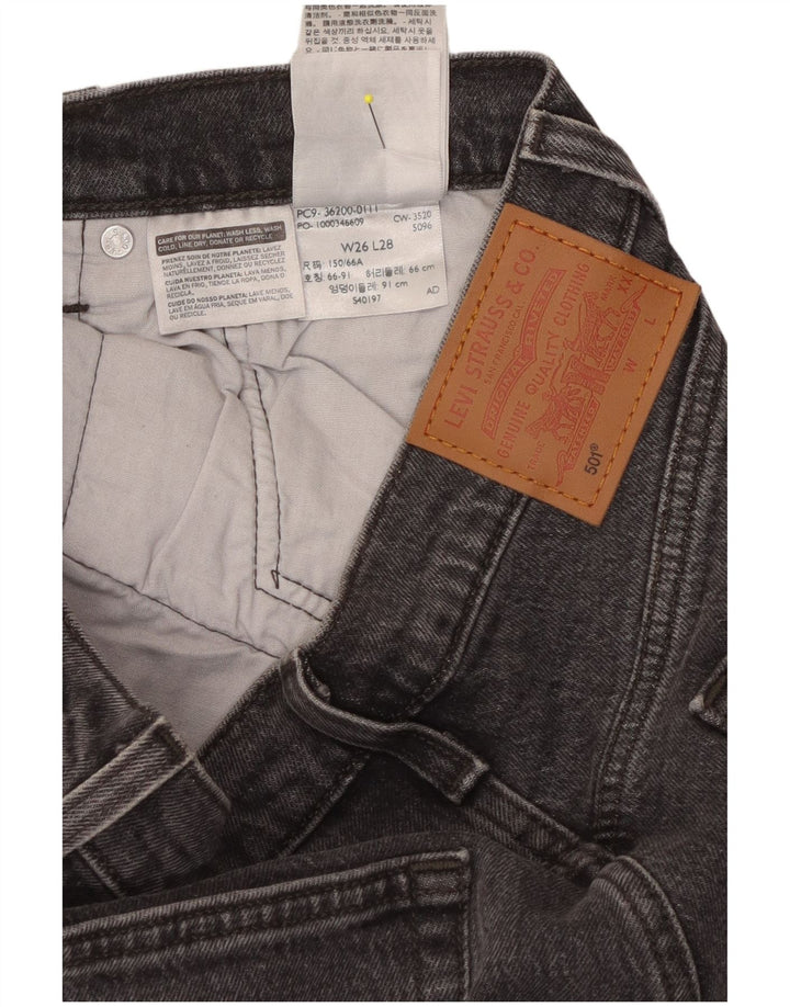 Женские прямые джинсы LEVI'S 501 W26 L28 Серые, хлопок