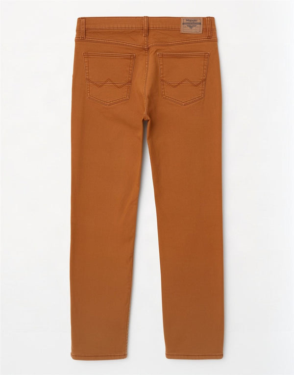 Мужские прямые повседневные брюки Wrangler W33 L30, коричневые, хлопковые