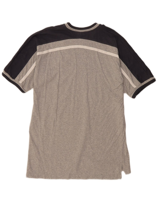 ASICS Mens T-Shirt Top XL Grey Colourblock Cotton