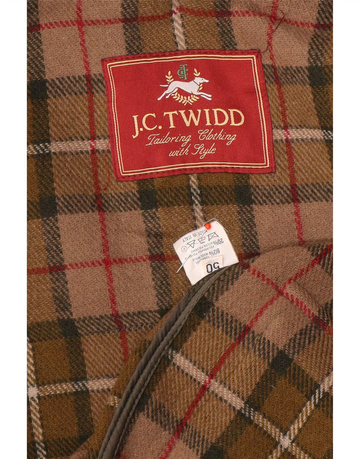 Мужской дафлкот с капюшоном J.C. Twidd IT 50, большой, хаки, шерсть