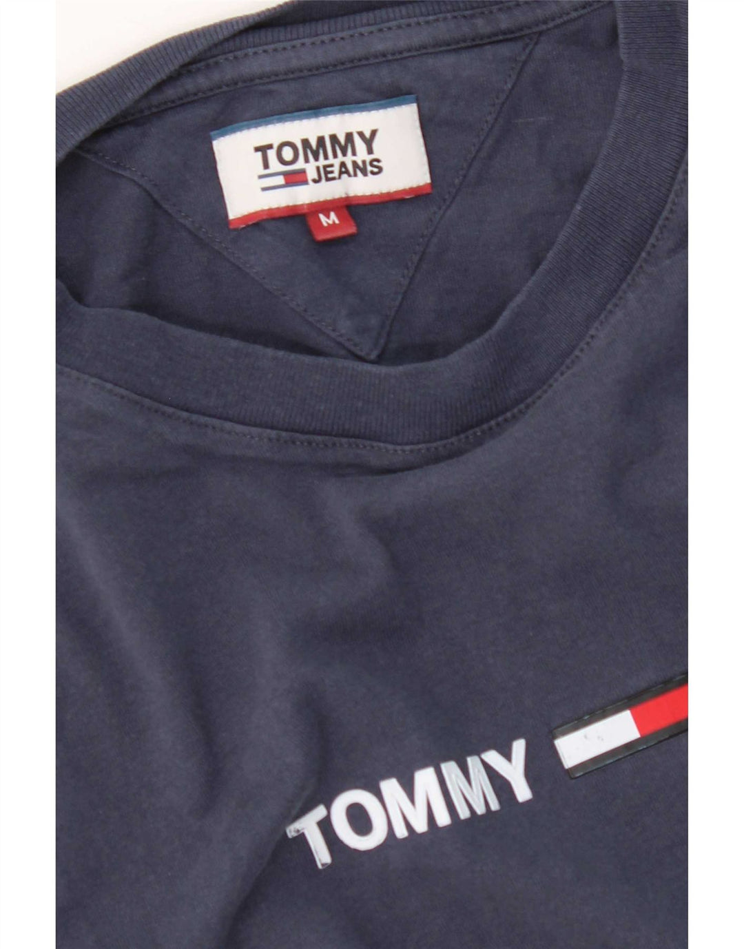 Мужская футболка с рисунком Tommy Hilfiger, средний темно-синий
