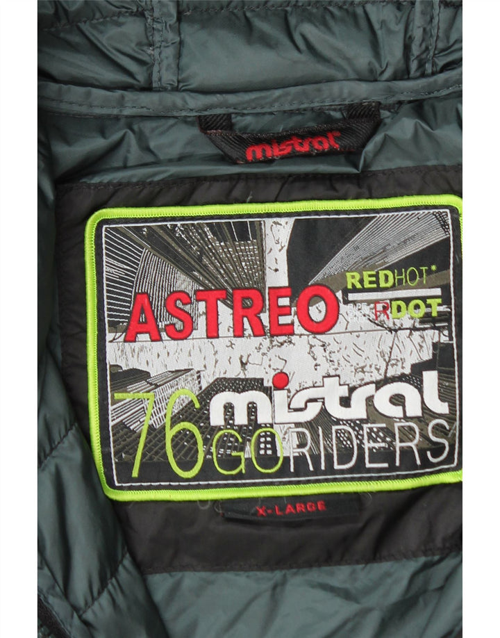 Мужская стеганая куртка с капюшоном Mistral UK 42 XL, черная
