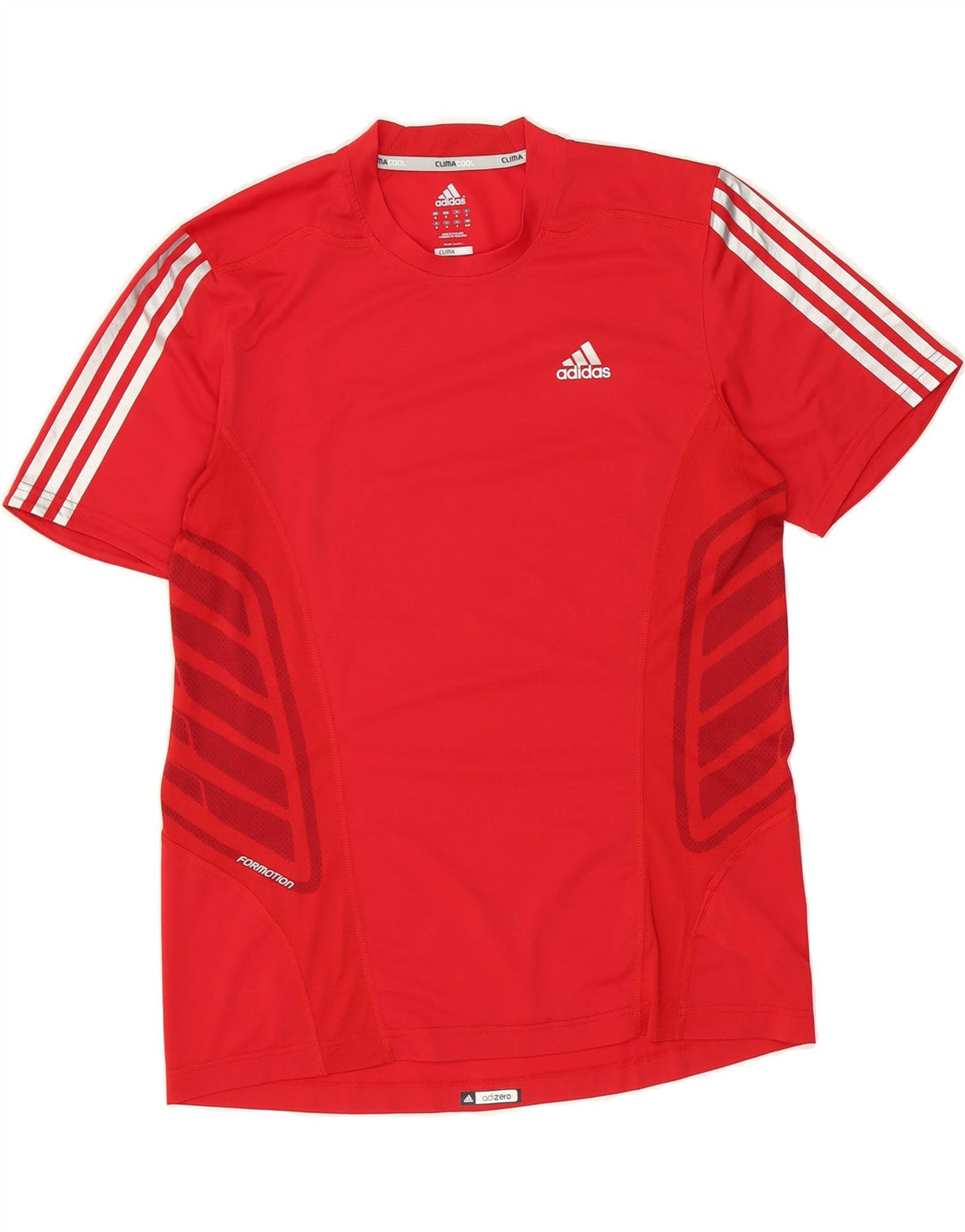 ADIDAS Mens Climacool T-Shirt Top Medium Red Polyester Vintage Adidas and Second-Hand Adidas from Messina Hembry 