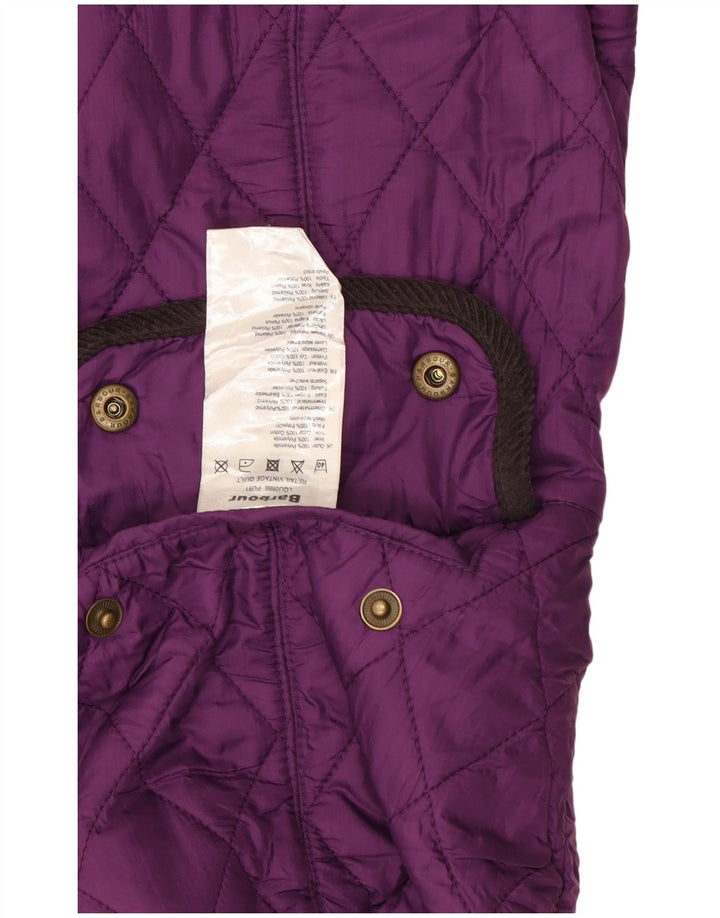 Женская стеганая куртка Barbour UK 12, средний фиолетовый, полиэстер с цветными блоками