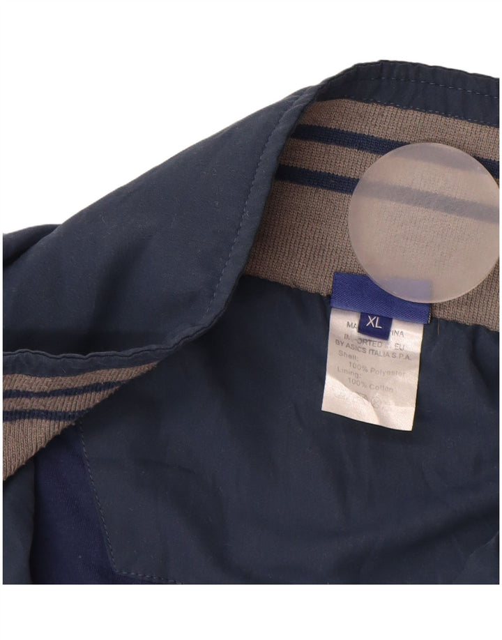 Мужская спортивная куртка ASICS XL, темно-синяя, полиэстер с цветными блоками