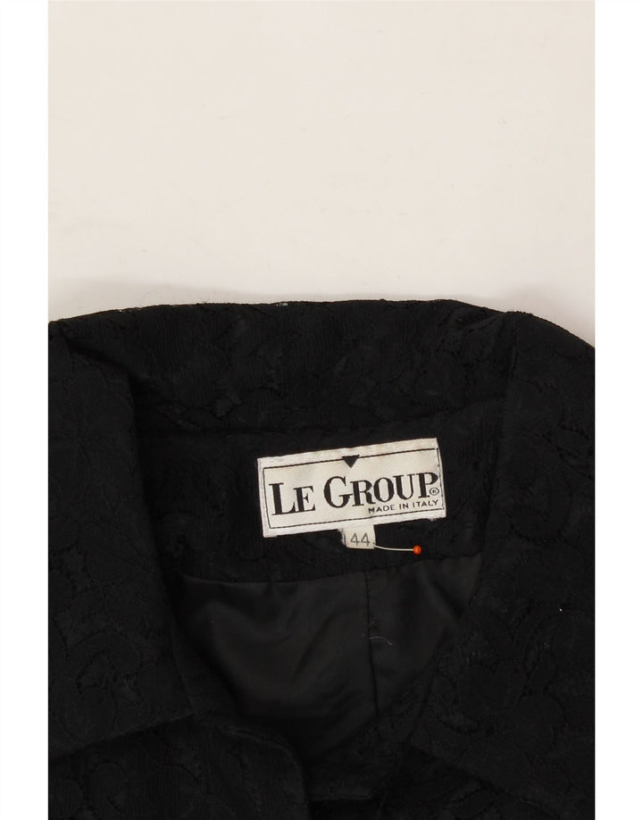 LE GROUP Womens Bolero Jacket IT 44 Medium Black Polyester Vintage Le Group and Second-Hand Le Group from Messina Hembry 