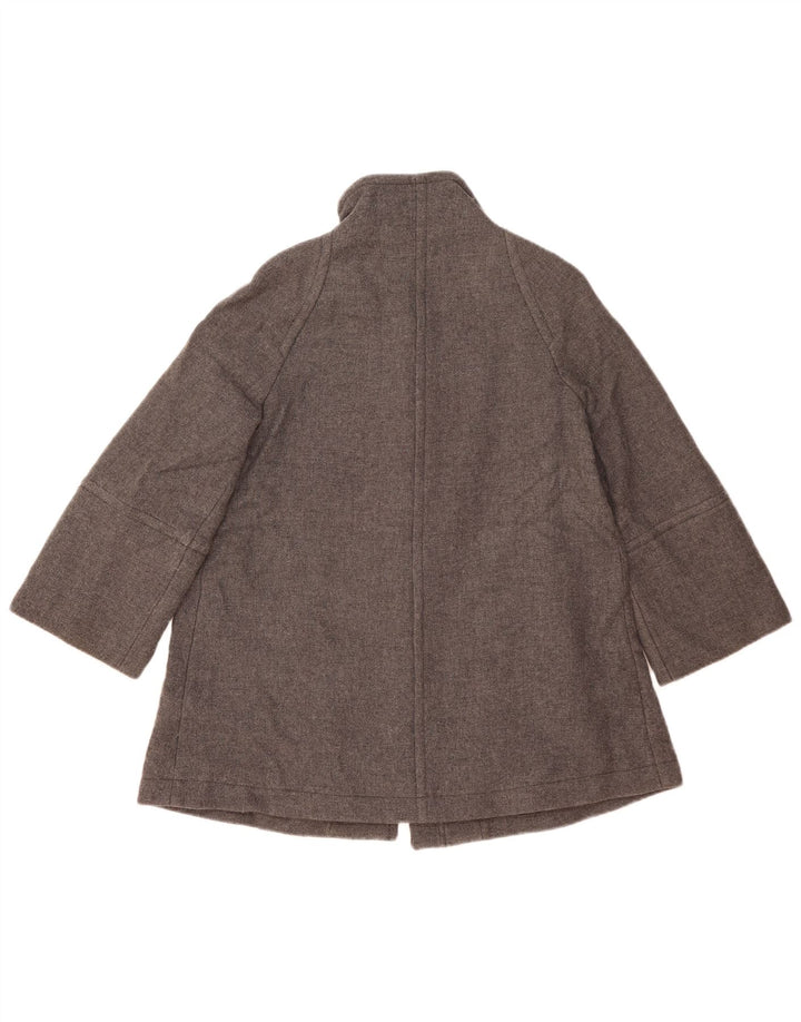 Женское пальто оверсайз Zara UK 10, маленькое серое шерстяное пальто