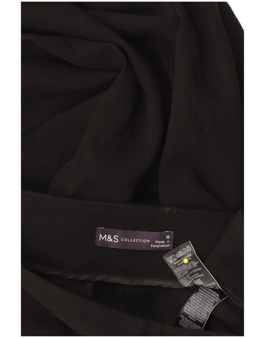 Женские капри Marks & Spencer UK 16, большие W34 L22, черный полиэстер