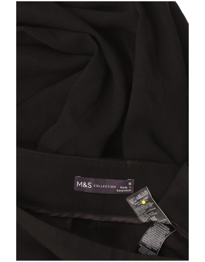 Женские капри Marks & Spencer UK 16, большие W34 L22, черный полиэстер