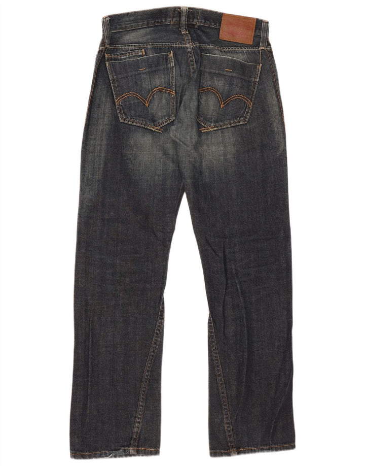 Мужские узкие прямые джинсы Levi's W32 L32 темно-синие, хлопок