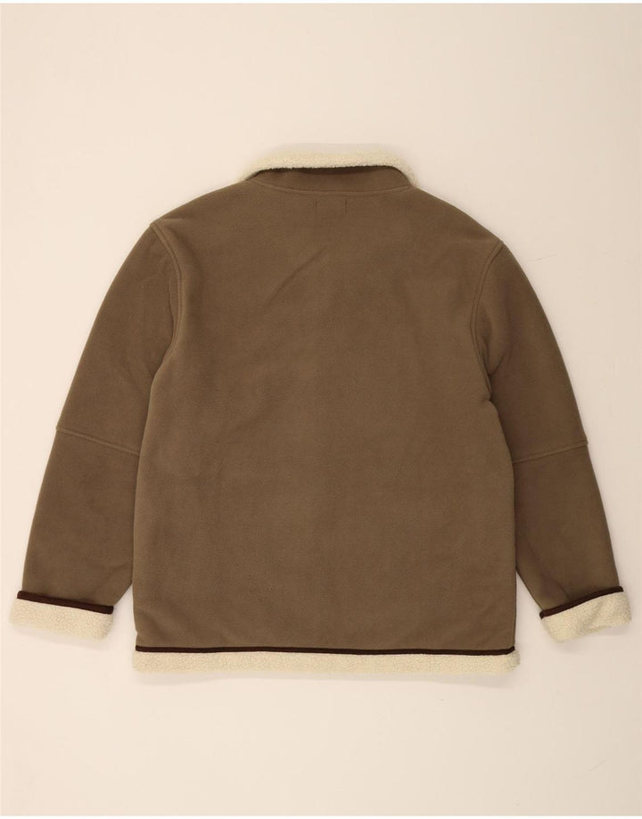 KLEPPER Мужская флисовая куртка из шерпа IT 56 3XL Хаки Полиэстер