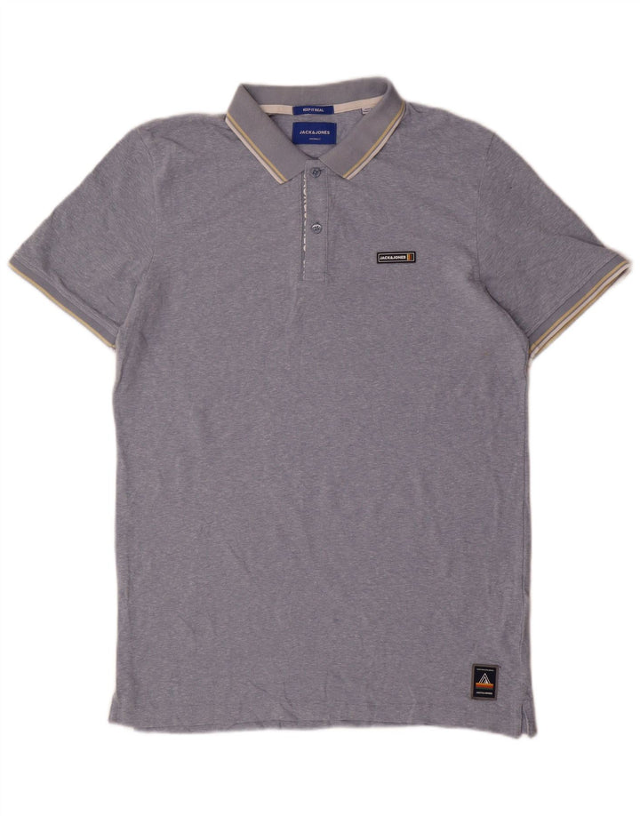 Мужская рубашка-поло Jack & Jones, большая синяя, полиэстер