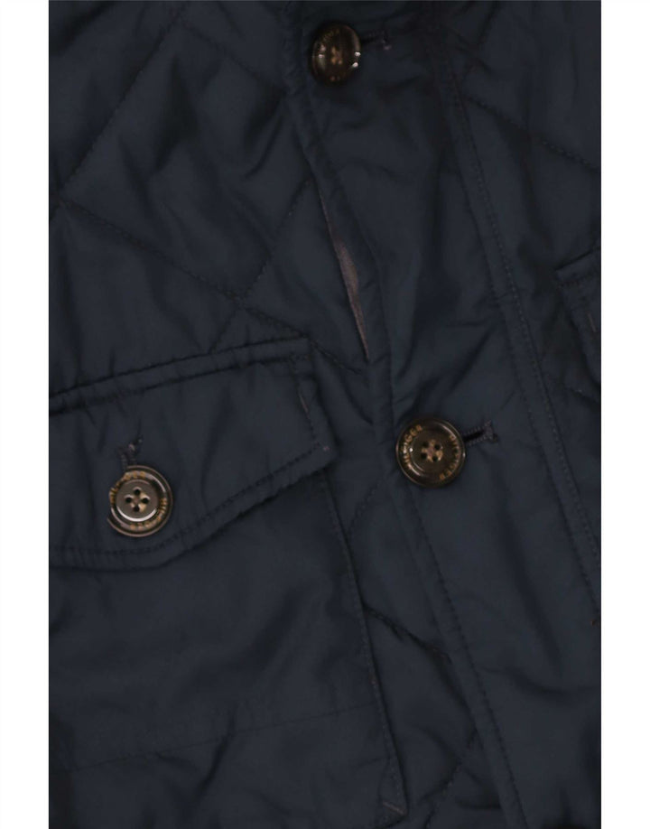 Мужская стеганая куртка с капюшоном Tommy Hilfiger UK 36, маленькая, темно-синяя, полиэстер
