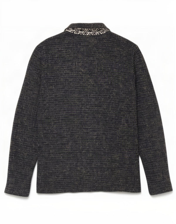Мужской кардиган Zara, большой темно-синий хлопковый крапчатый свитер