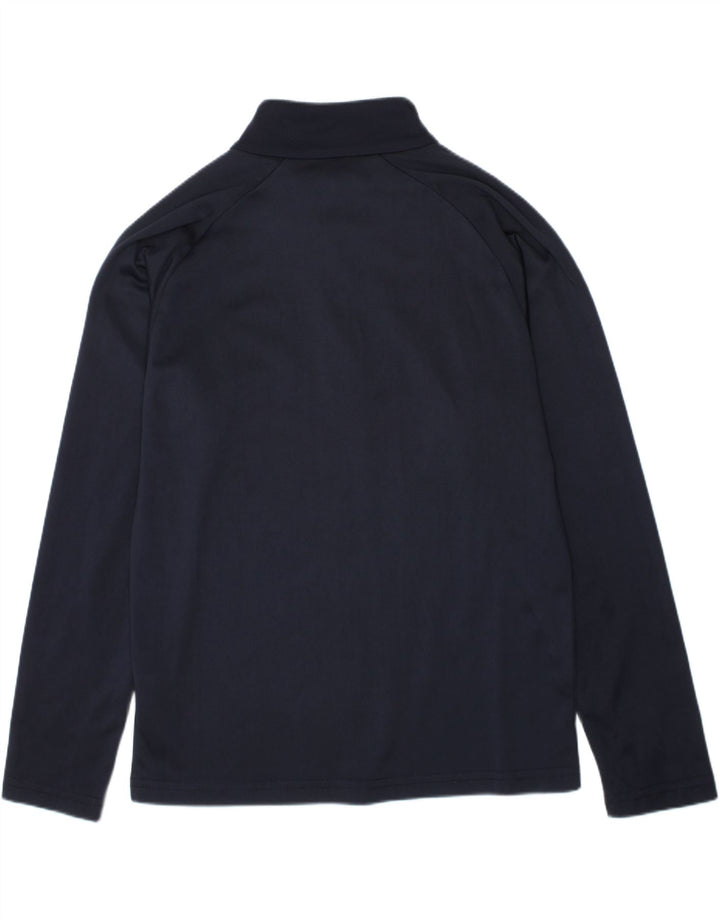PUMA Boys Zip Neck Pullover Tracksuit Top 9-10 Years Navy Blue Colourblock Vintage Puma and Second-Hand Puma from Messina Hembry 