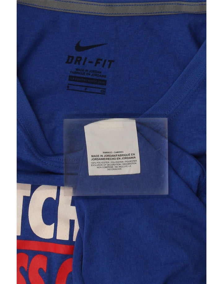 Женские кроссовки Nike Hutchinson Graphic Top с длинным рукавом UK 10, маленький синий полиэстер