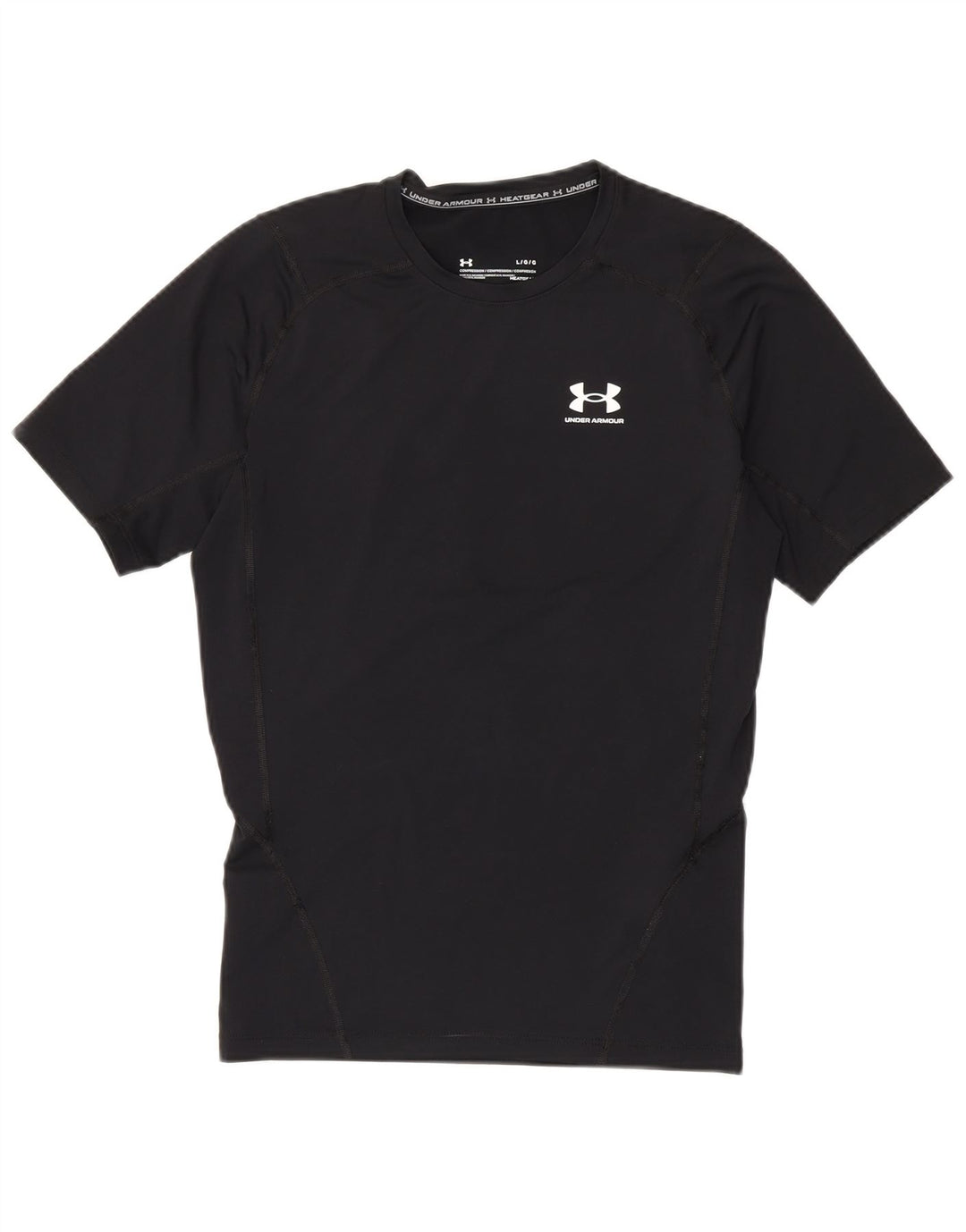 Мужская футболка Under Armour Heat Gear, большой черный полиэстер