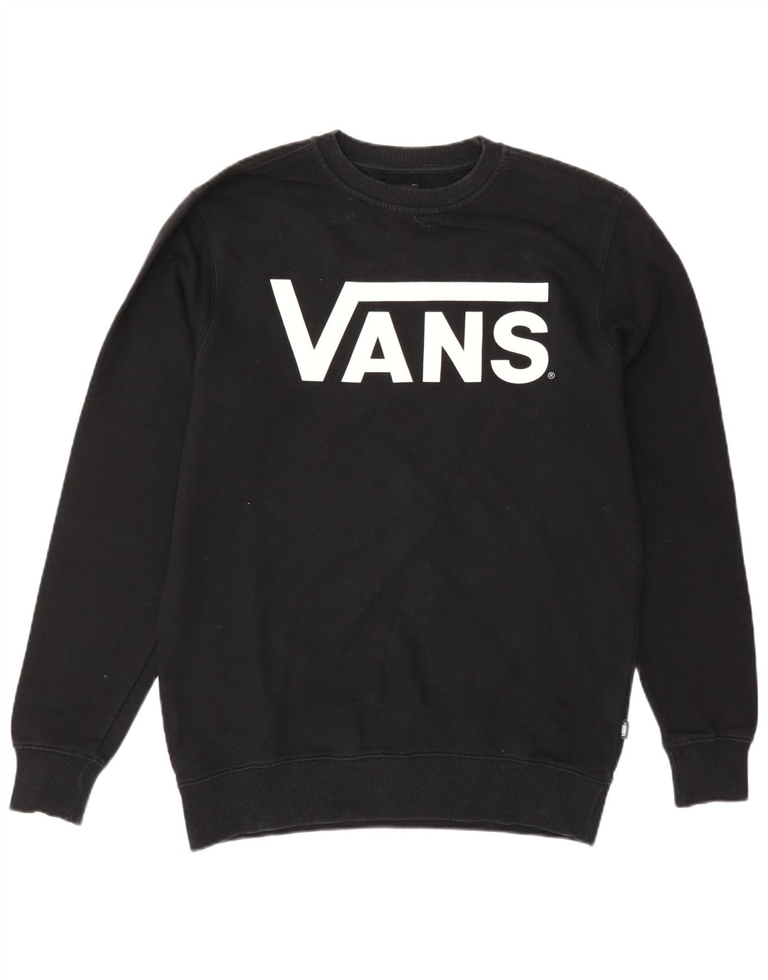 Мужской свитшот с рисунком Vans, маленький черный хлопковый джемпер