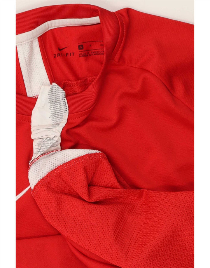 Мужская футболка Nike Dri Fit, маленький красный полиэстер с цветными блоками