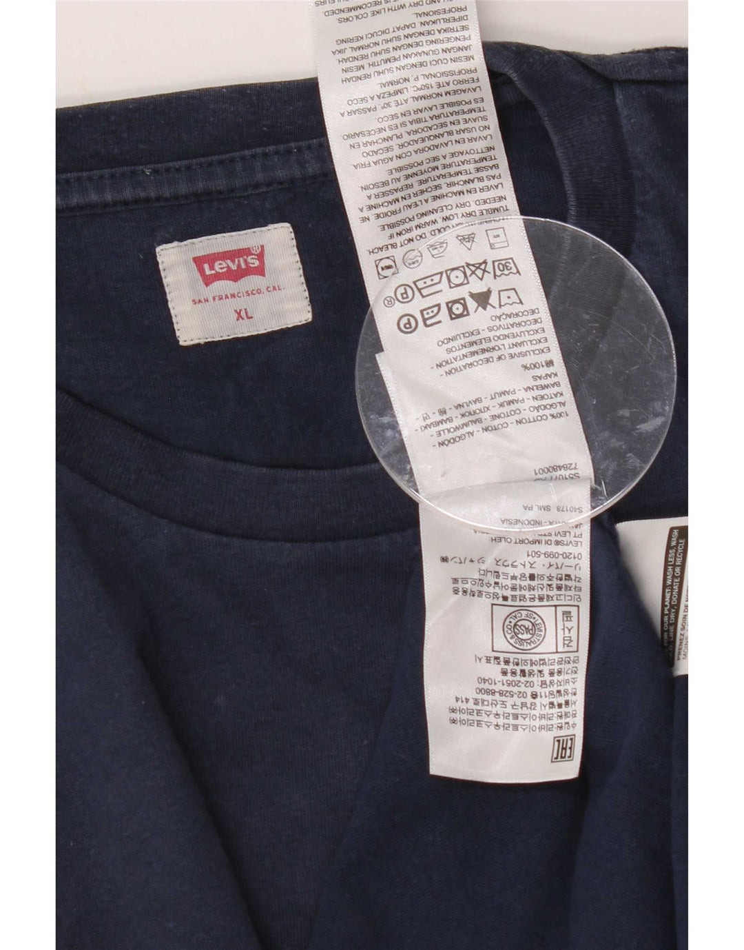 Мужской топ Levi's с длинным рукавом XL, темно-синий, хлопок