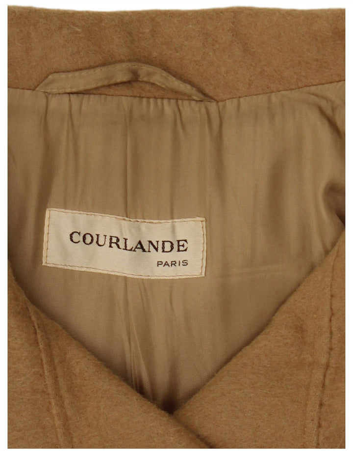 COURLANDE Женское двубортное пальто UK 12 Medium Beige