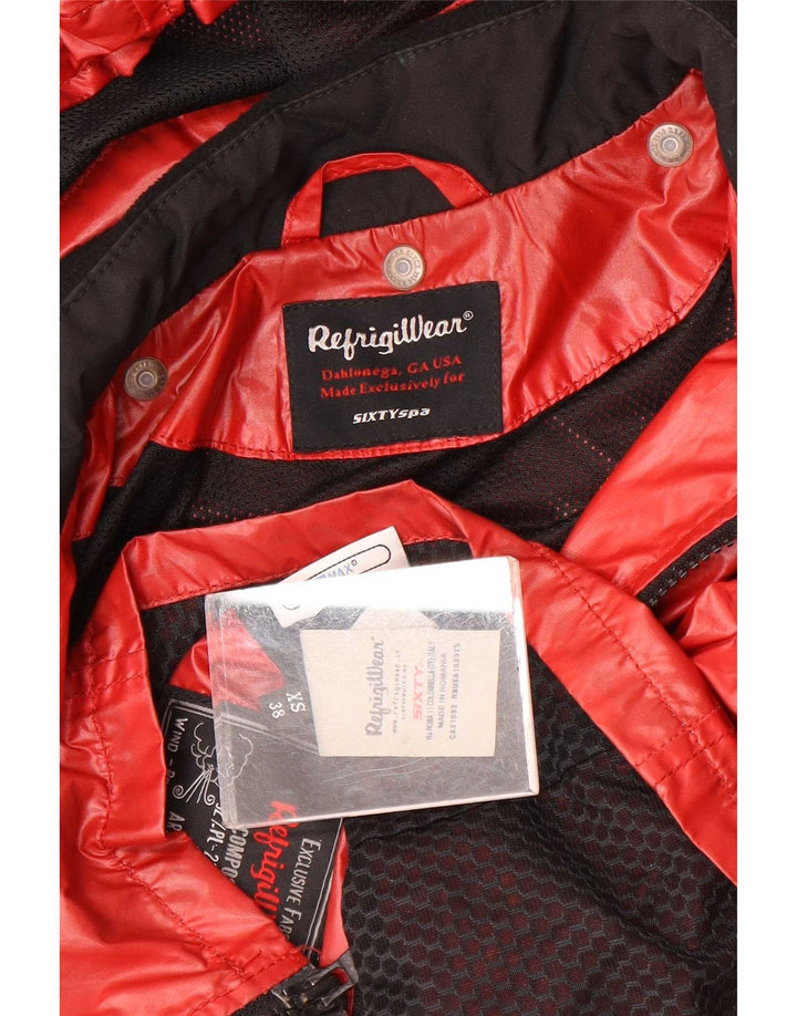 Refrigiwear Женская дождевик с капюшоном IT 38 XS Красный Полиэстер