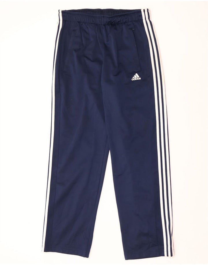 Мужские спортивные брюки Adidas Climalite, большие темно-синие брюки из полиэстера