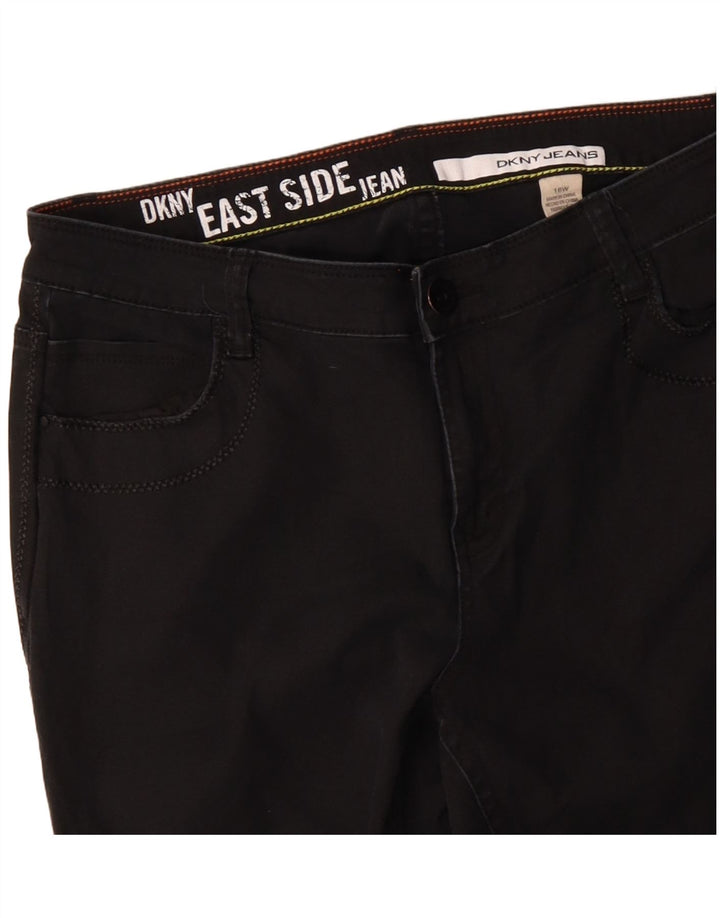 Женские джинсы Dkny Bootcut США 16 2XL W32 L31 Черный хлопок