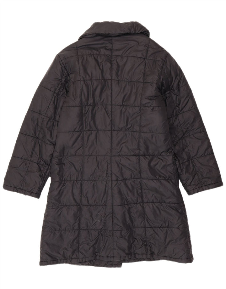 Женское стеганое пальто свободного кроя REPLAY UK 10, маленький черный полиэстер