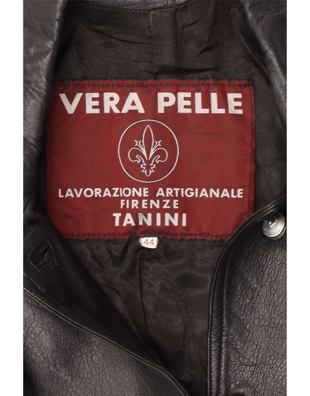 Lavorazione Artigianale Женская кожаная куртка IT 44 Medium Black Leather