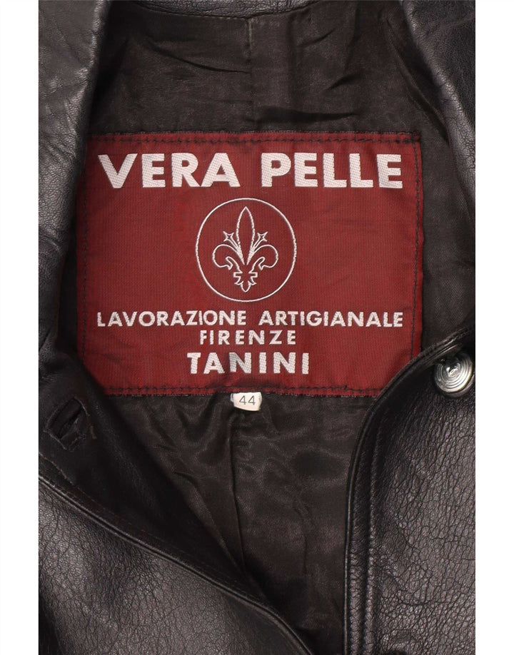 Lavorazione Artigianale Женская кожаная куртка IT 44 Medium Black Leather