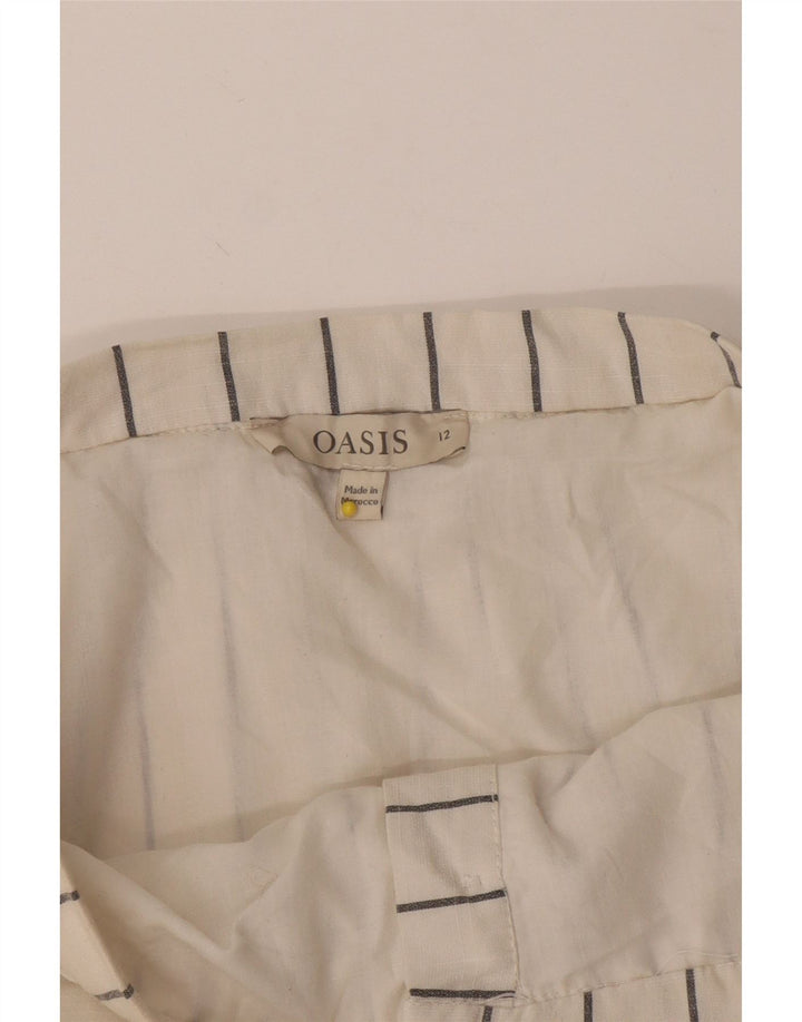 Женская юбка-трапеция Oasis UK 12 Medium W28 в белую полоску