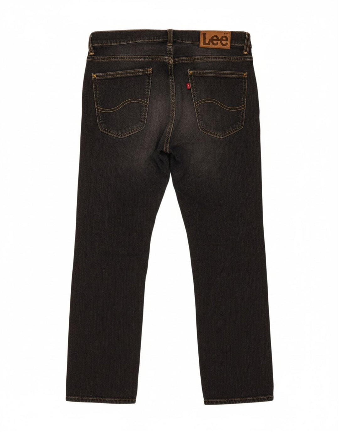 LEE Womens Straight Jeans W31 L25 Grey Cotton