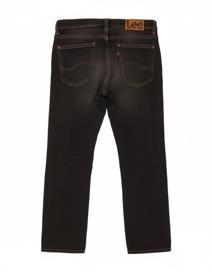 LEE Womens Straight Jeans W31 L25 Grey Cotton