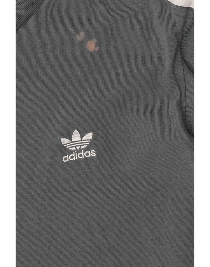 Женский топ Adidas с длинным рукавом UK 16, большой серый хлопок