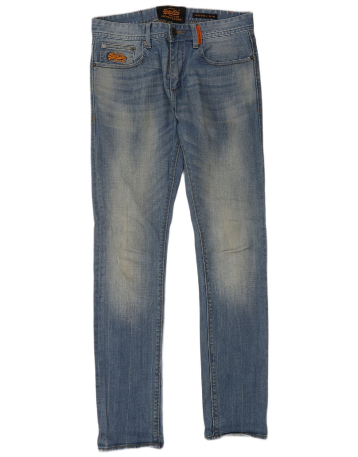 Мужские узкие джинсы Superdry Corporal W30 L32, синий хлопок