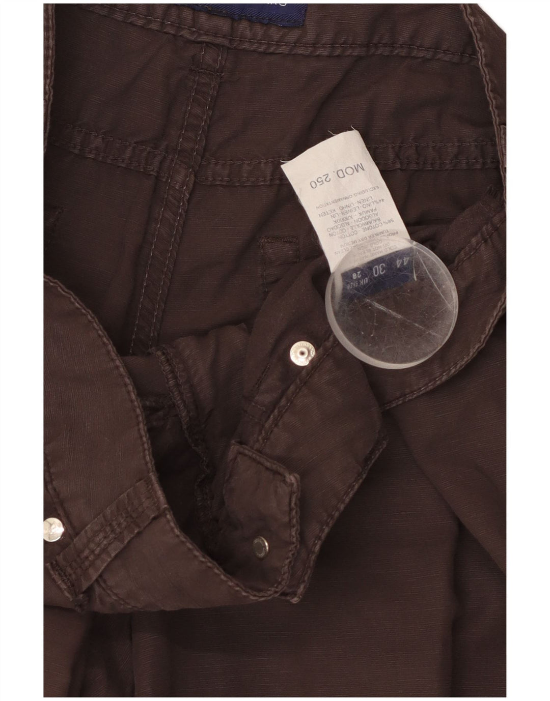TRUSSARDI Мужские шорты-бермуды W28, маленькие, коричневые, хлопковые