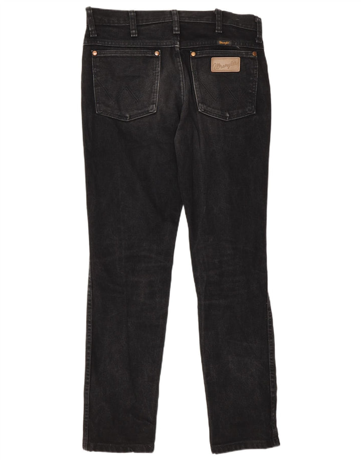 Мужские прямые джинсы Wrangler W29 L30, черный хлопок