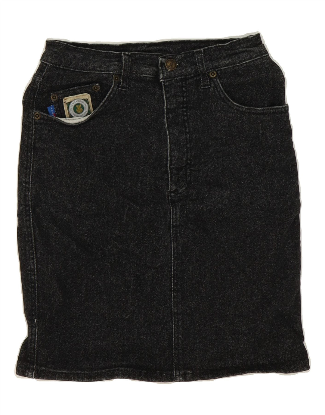 VAGABOND Womens Denim Skirt W28 Medium Black Cotton Vintage Vagabond and Second-Hand Vagabond from Messina Hembry 