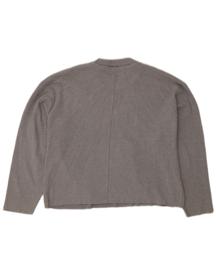 Женская блузка свободного кроя Zara UK 14, средний серый цвет