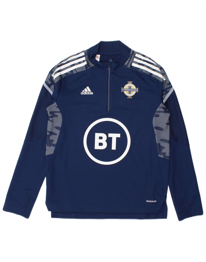 Adidas Футболка с рисунком для мальчиков с длинным рукавом 11-12 лет, темно-синий