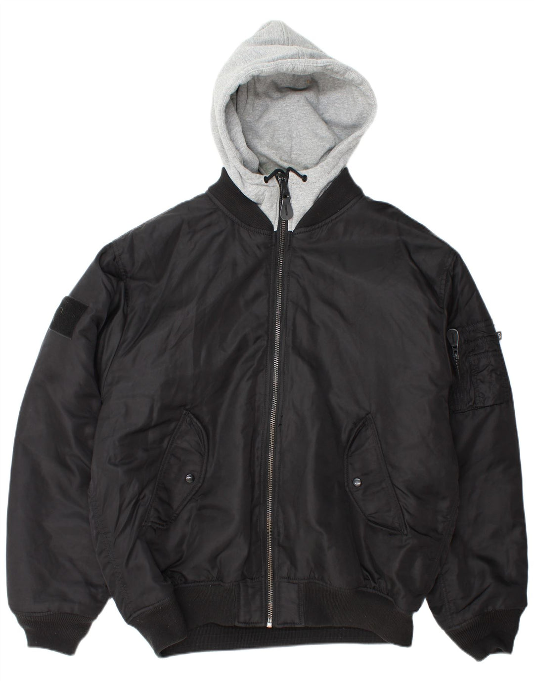 Мужская куртка-бомбер BRANDIT с капюшоном UK 46 3XL, черный нейлон